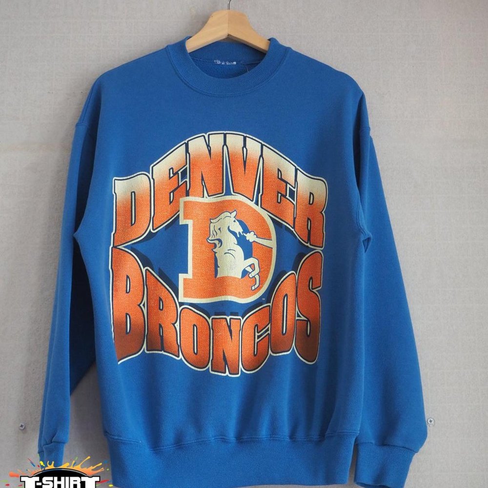 Vintage NFL Denver Broncos Sweatshirt, Denver Broncos Shirt, NFL Super Bowl Shir